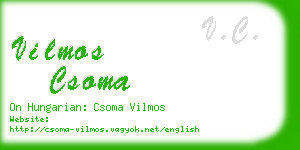 vilmos csoma business card